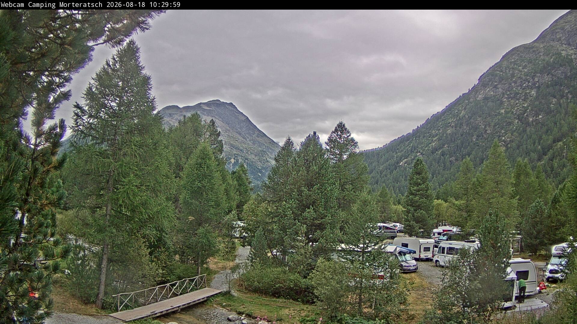 Archiv Foto Webcam Blick Campingplatz Morteratsch