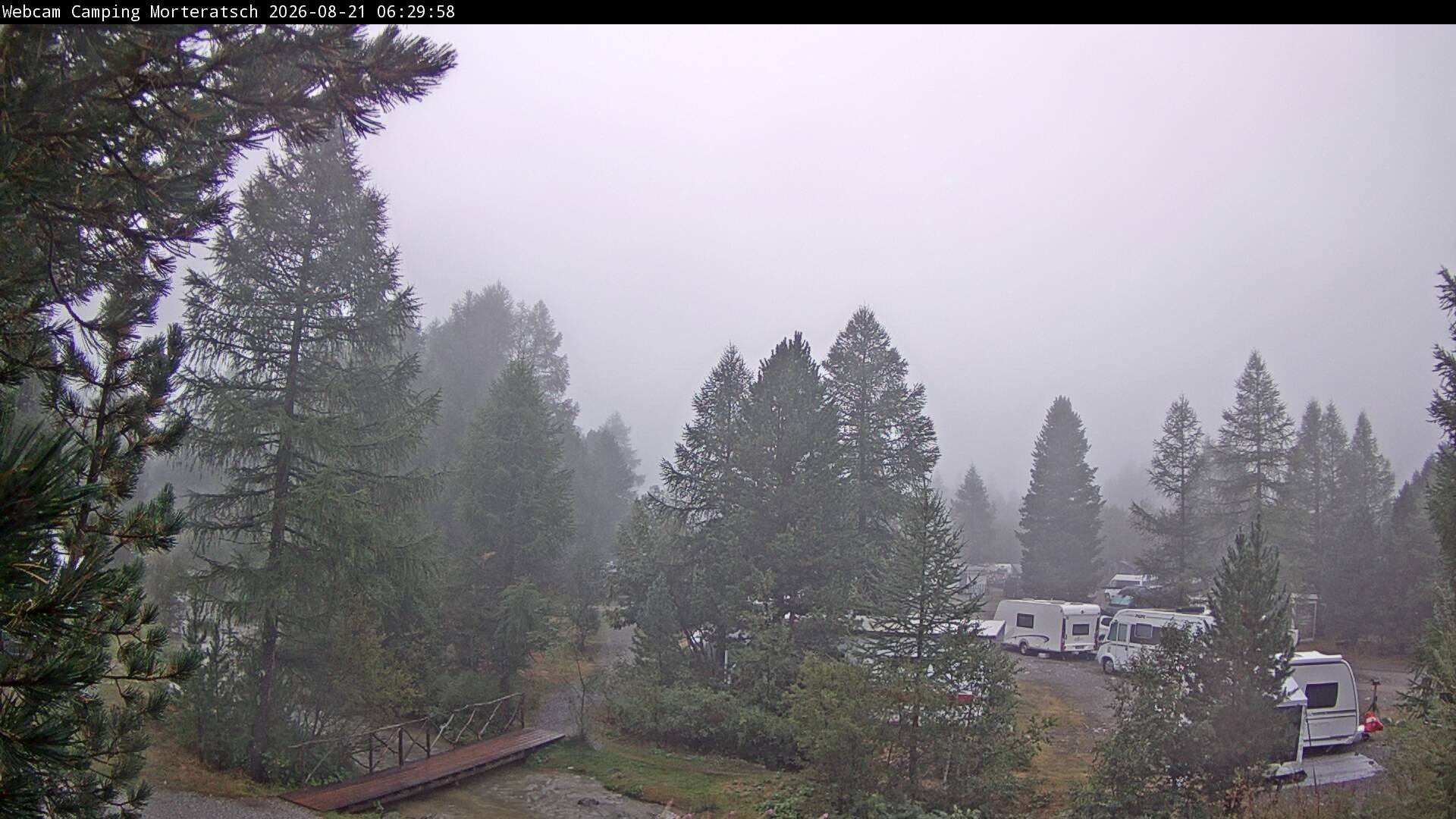 Archiv Foto Webcam Blick Campingplatz Morteratsch