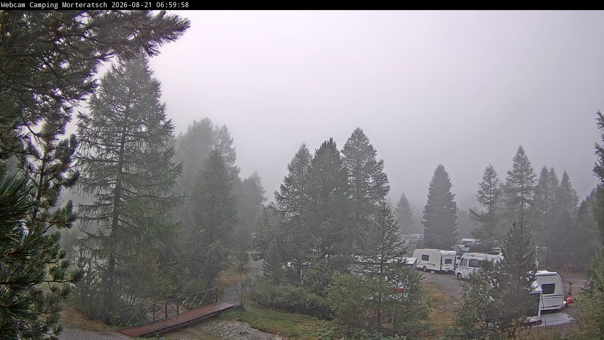 Archiv Foto Webcam Blick Campingplatz Morteratsch