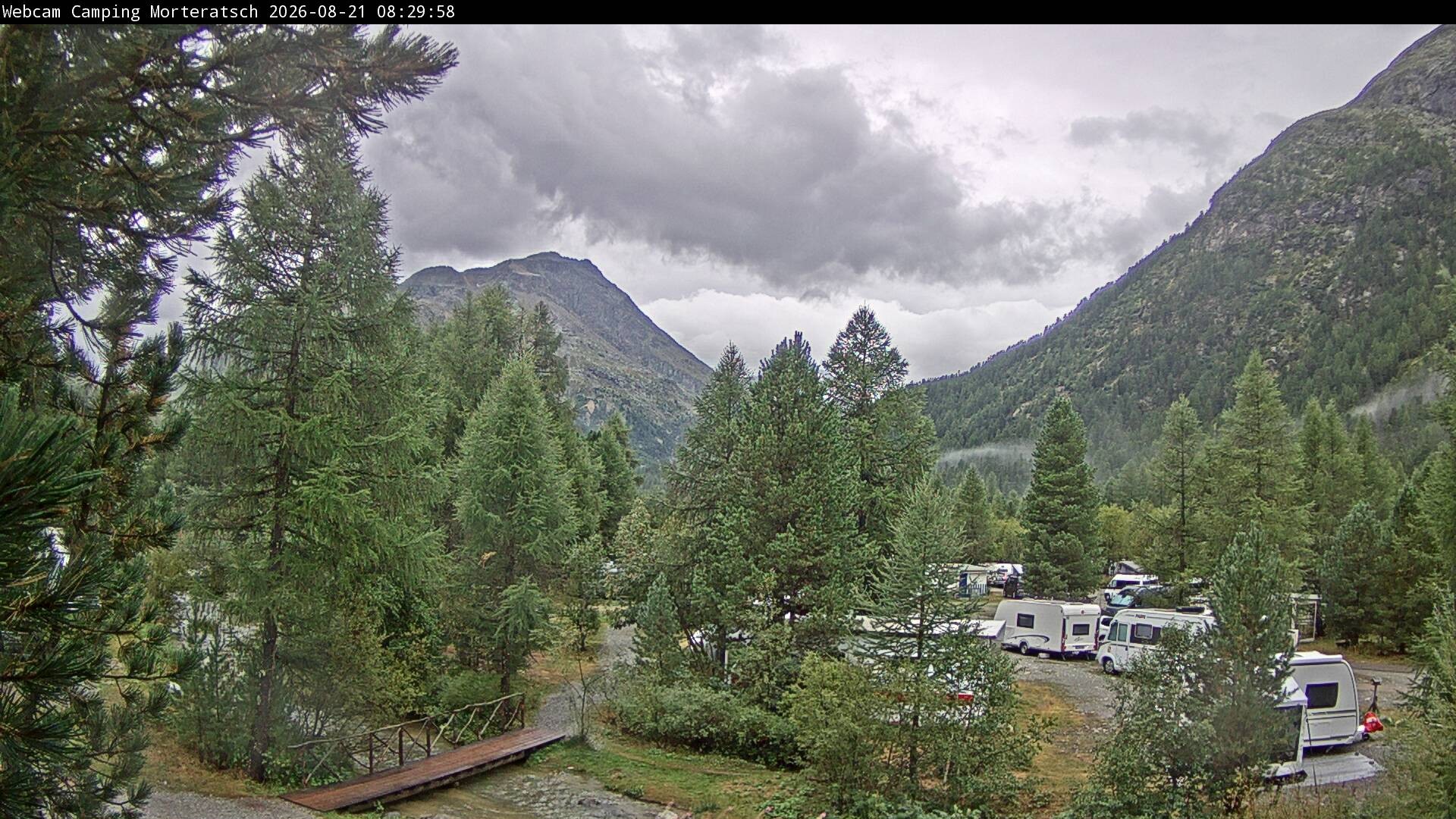 Archiv Foto Webcam Blick Campingplatz Morteratsch