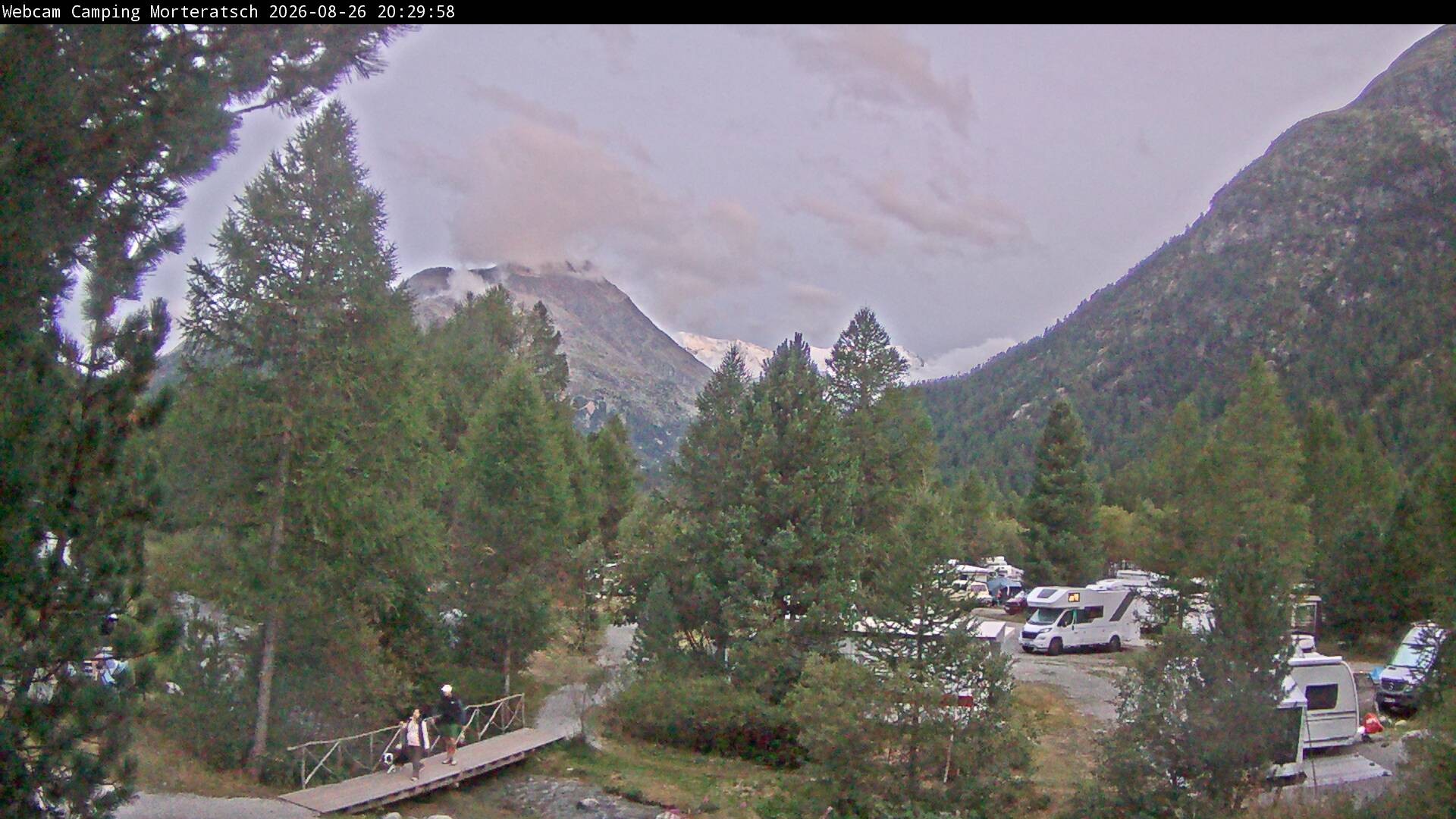 Archiv Foto Webcam Blick Campingplatz Morteratsch