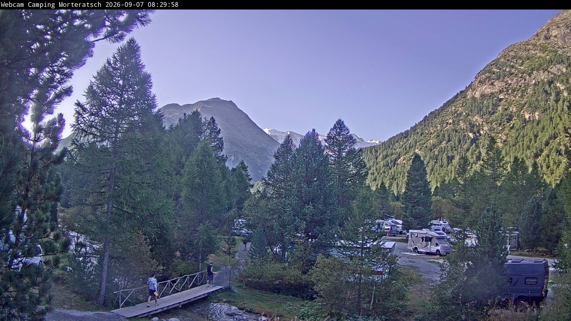 Archived image Webcam Morteratsch camping area, Engadin