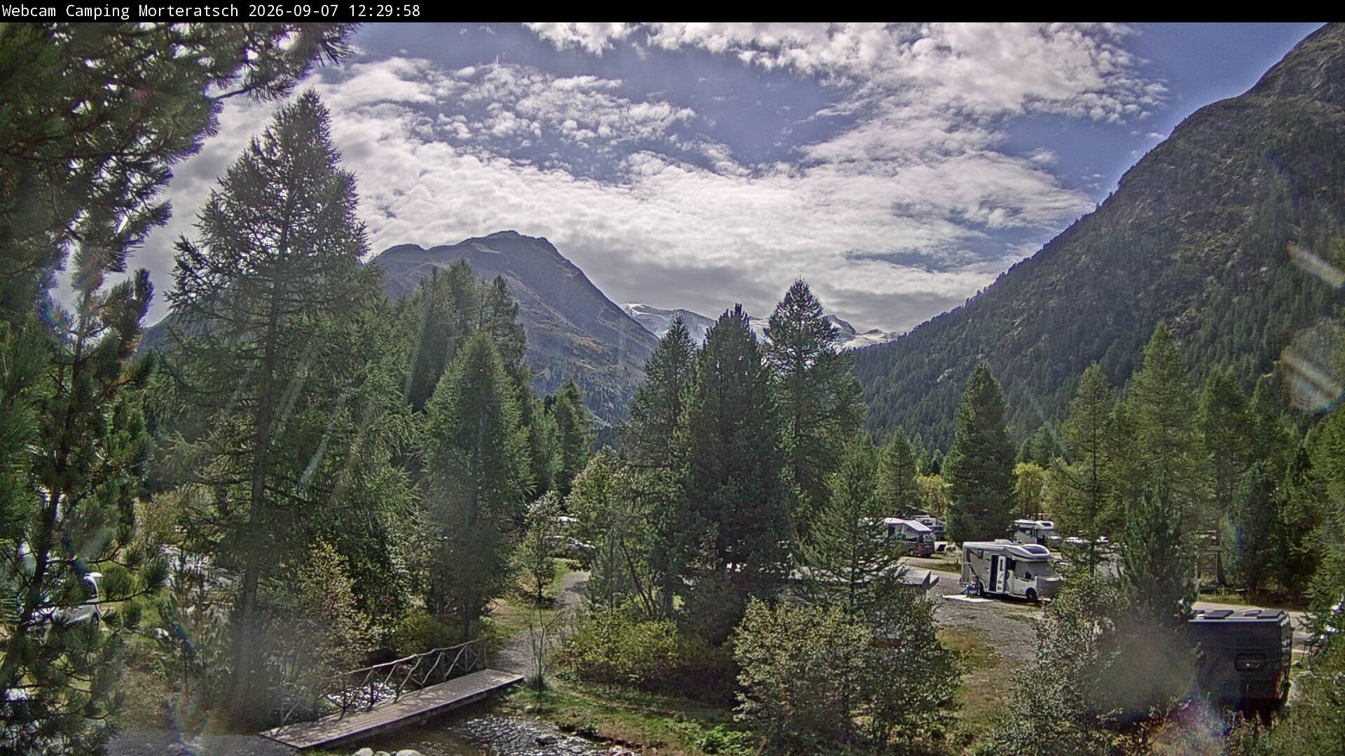 Archived image Webcam Morteratsch camping area, Engadin