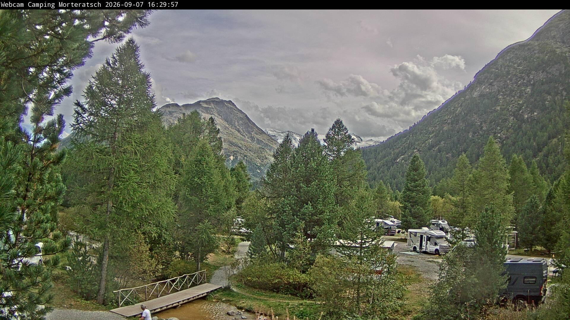 Archived image Webcam Morteratsch camping area, Engadin