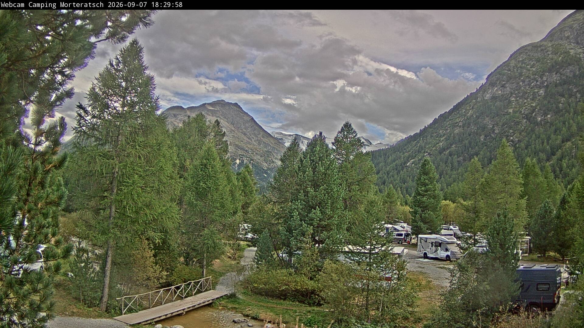Archived image Webcam Morteratsch camping area, Engadin