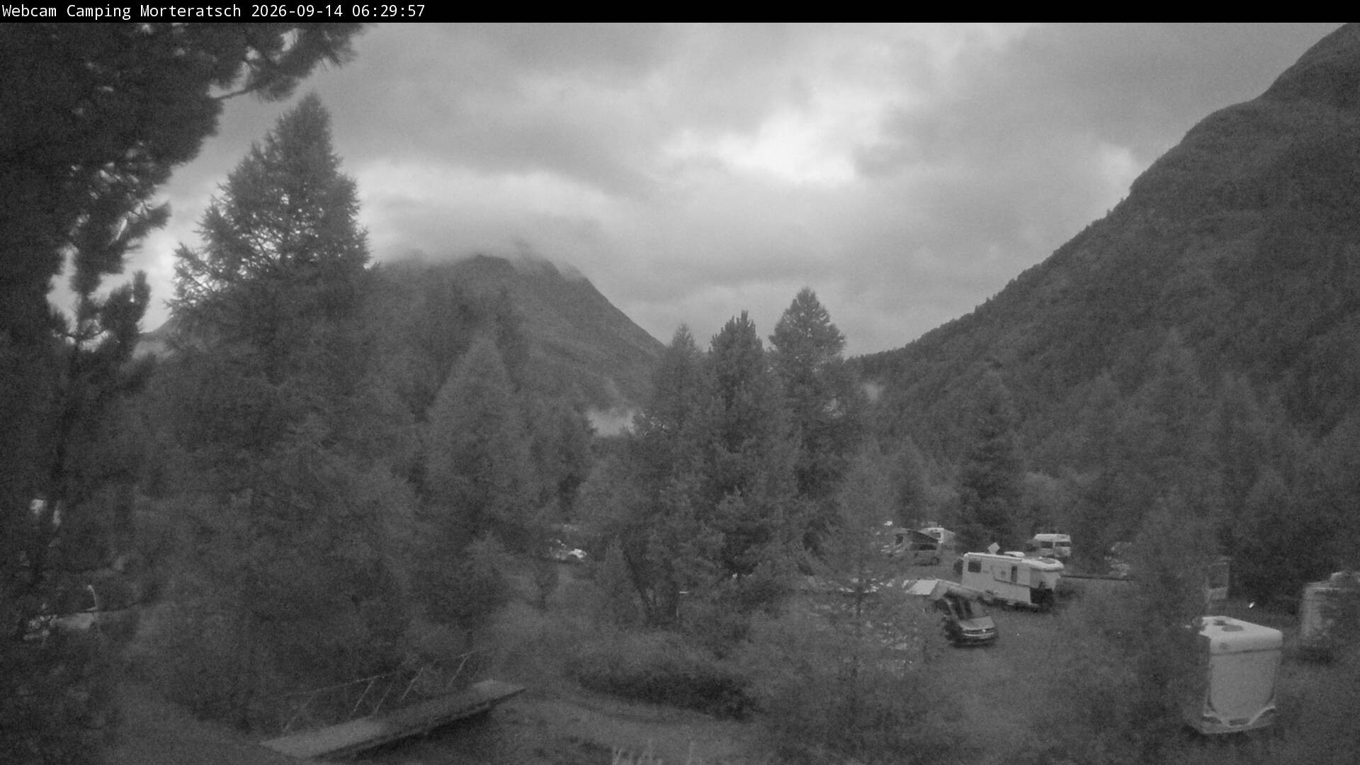 Archiv Foto Webcam Blick Campingplatz Morteratsch