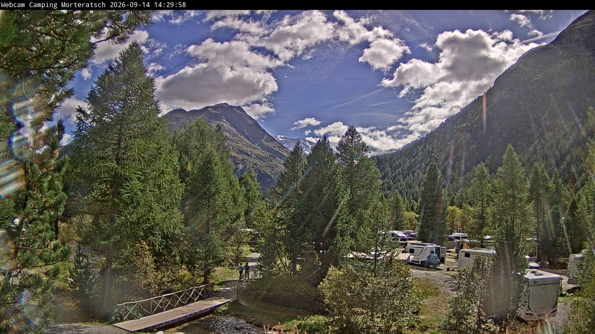 Archiv Foto Webcam Blick Campingplatz Morteratsch