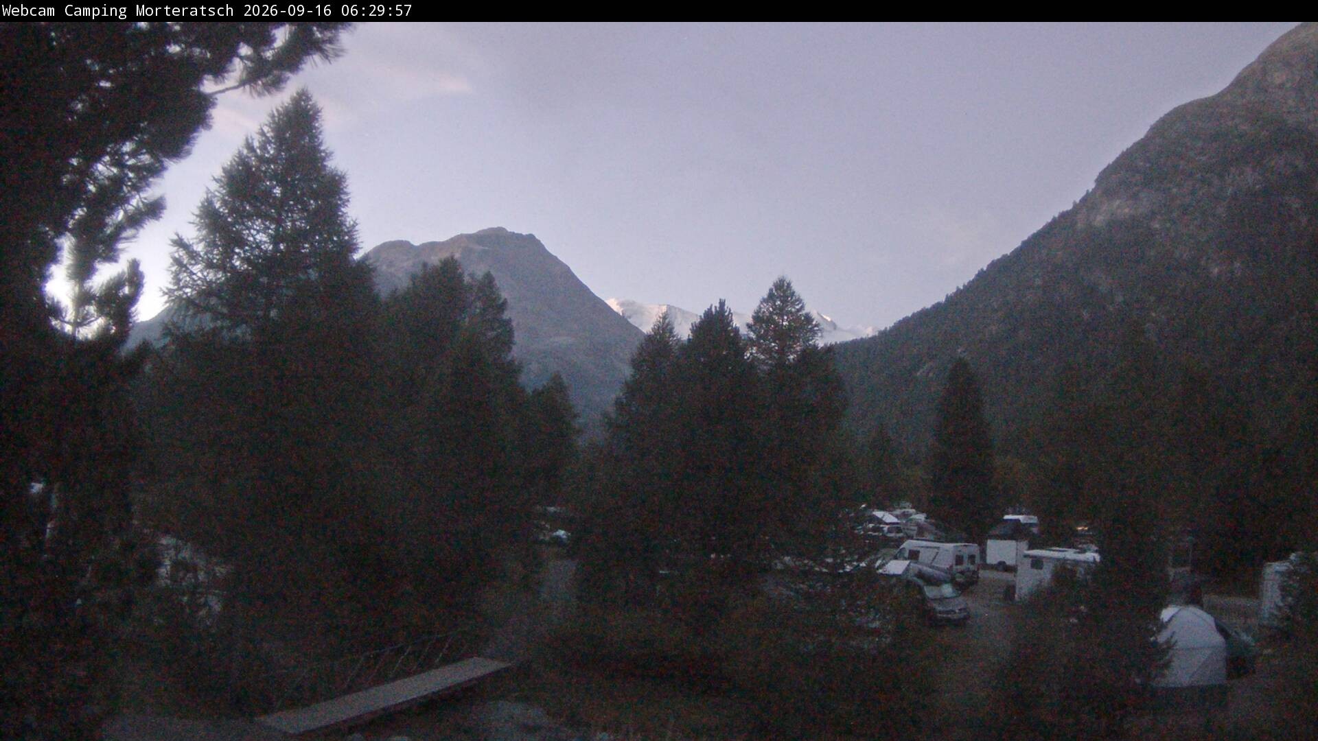 Archived image Webcam Morteratsch camping area, Engadin