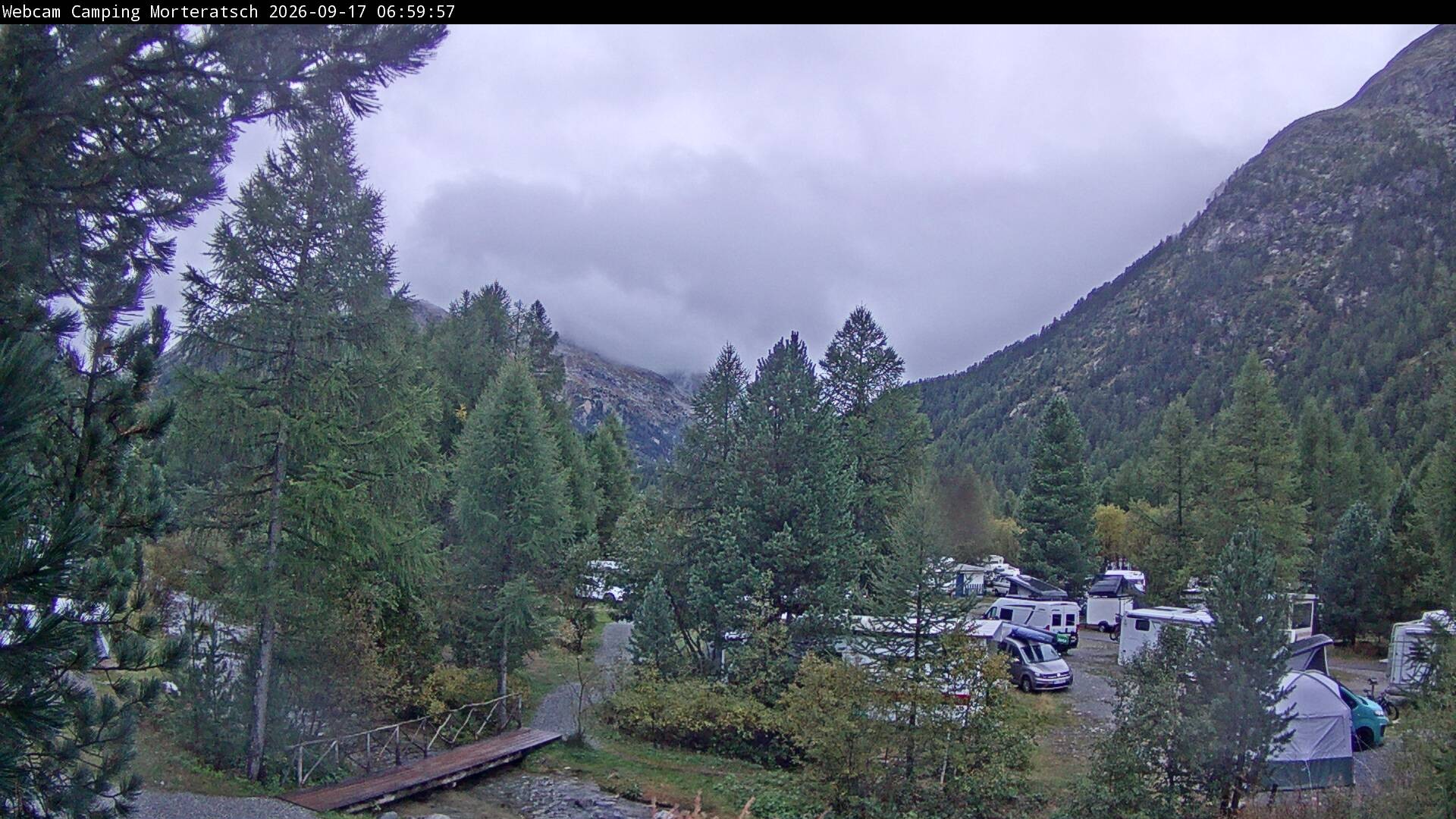 Archived image Webcam Morteratsch camping area, Engadin