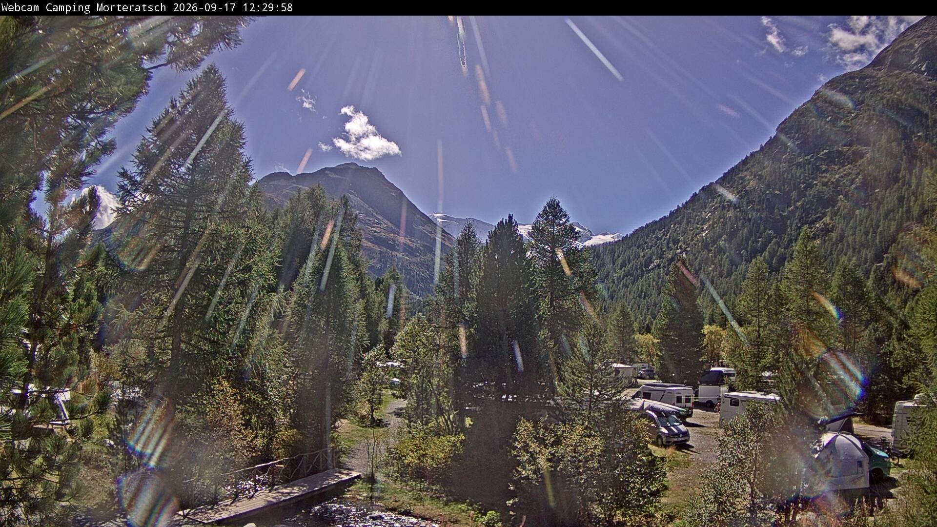 Archived image Webcam Morteratsch camping area, Engadin