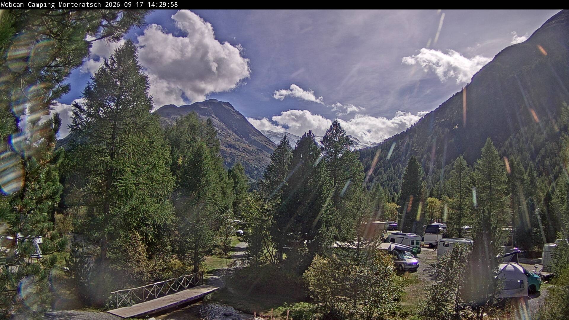 Archived image Webcam Morteratsch camping area, Engadin
