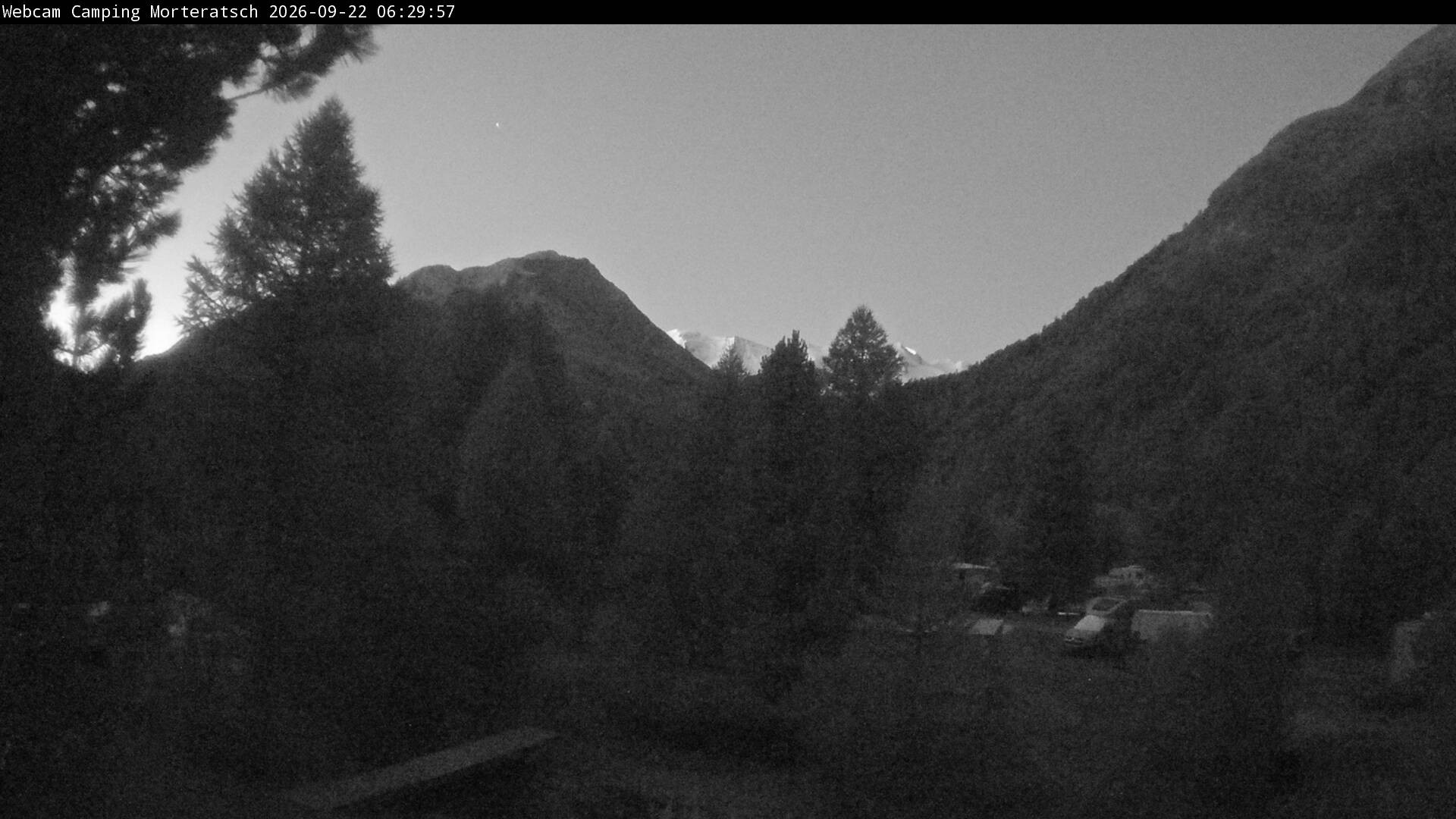 Archiv Foto Webcam Blick Campingplatz Morteratsch