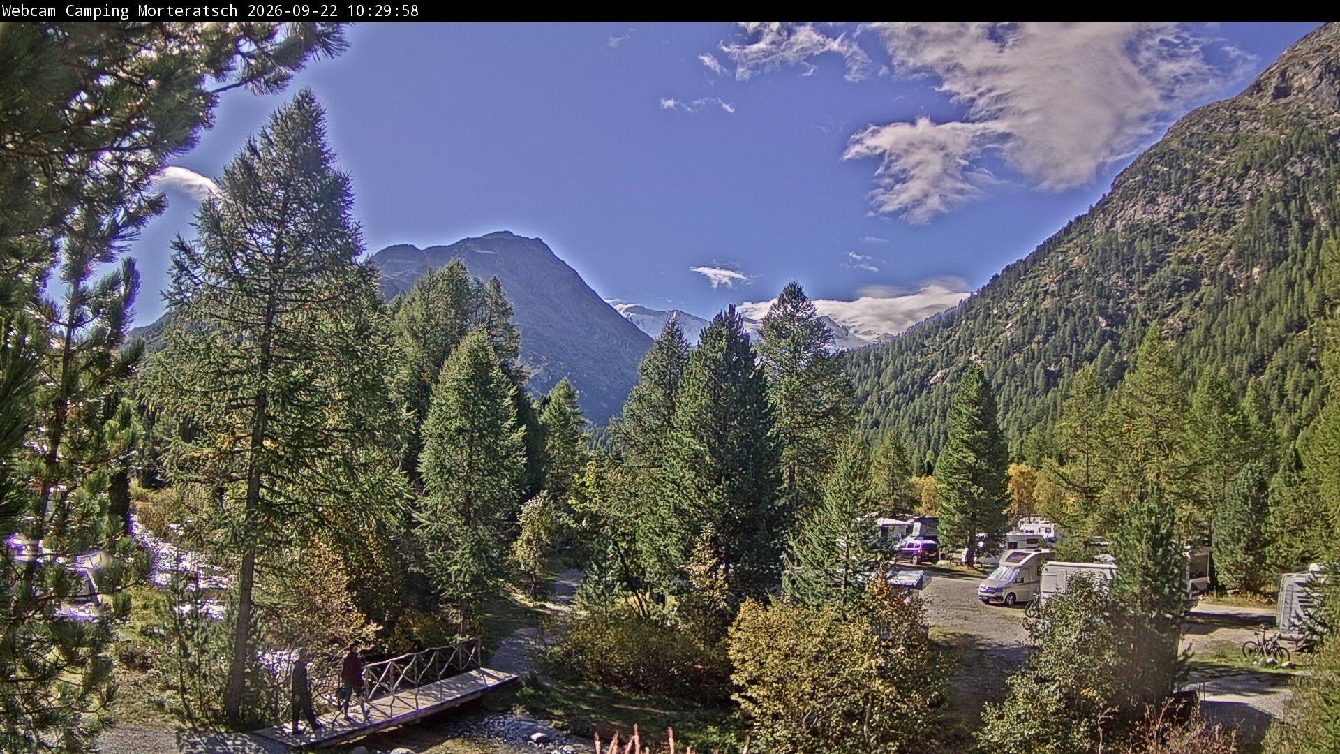 Archiv Foto Webcam Blick Campingplatz Morteratsch