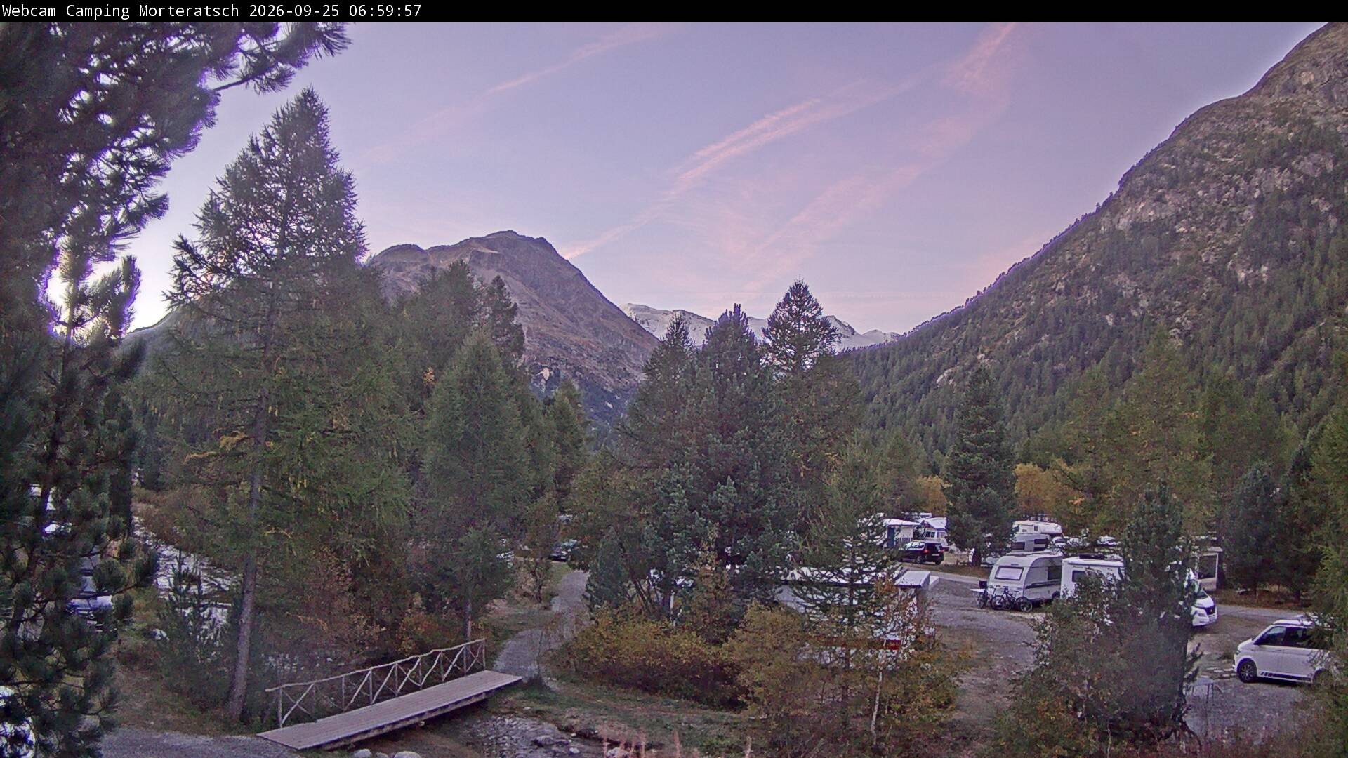 Archived image Webcam Morteratsch camping area, Engadin