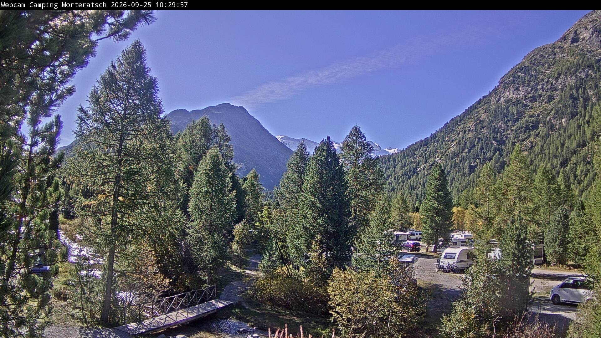 Archived image Webcam Morteratsch camping area, Engadin