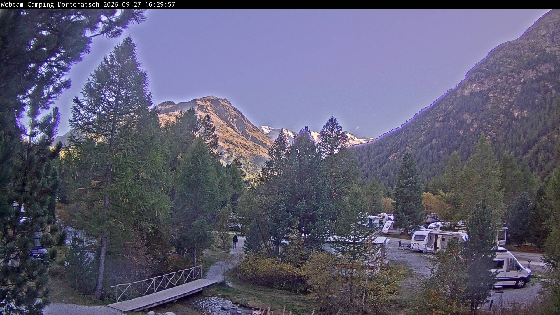 Archiv Foto Webcam Blick Campingplatz Morteratsch