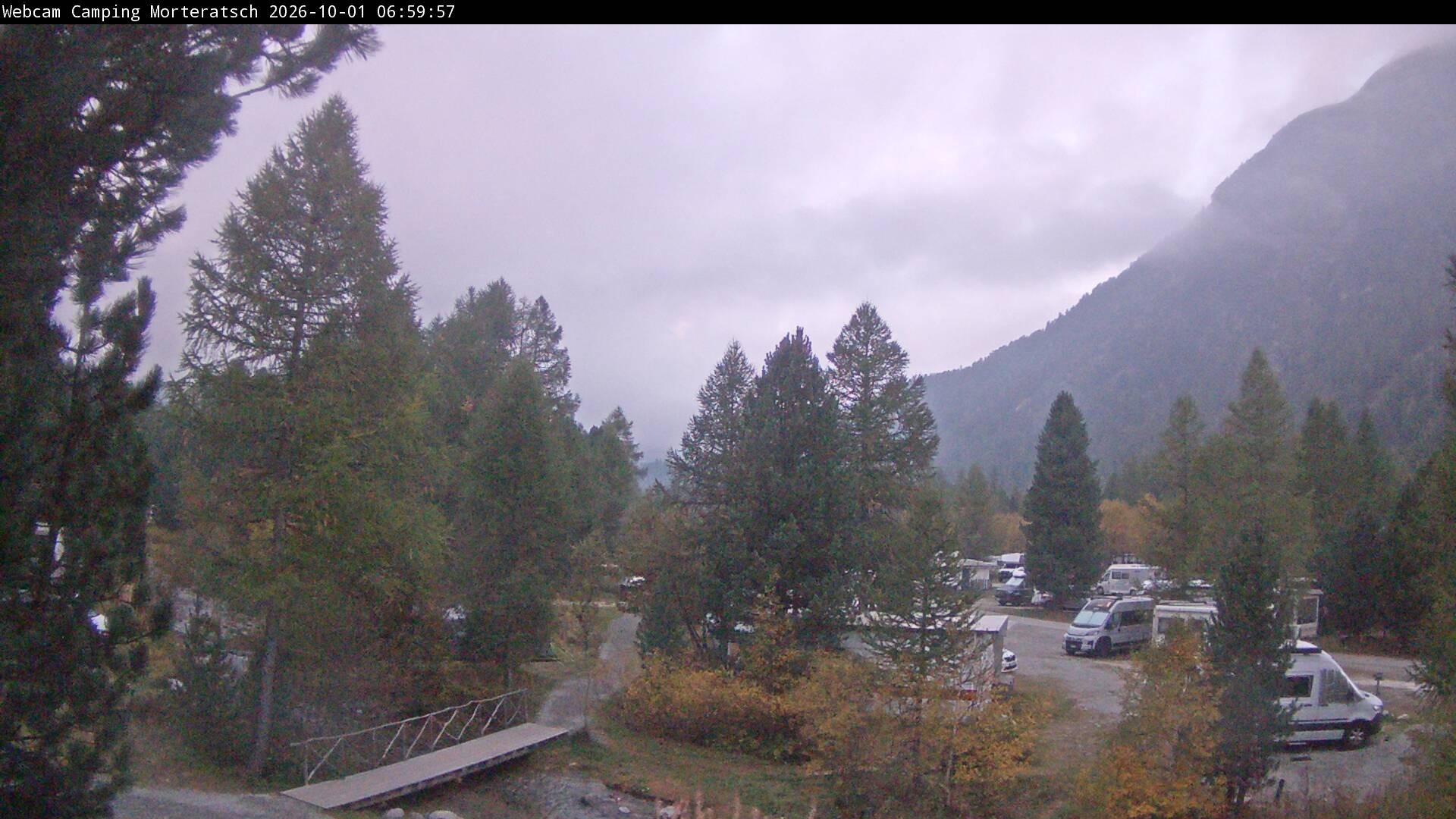 Archiv Foto Webcam Blick Campingplatz Morteratsch