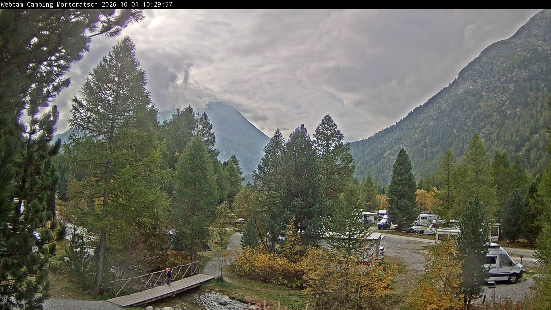 Archiv Foto Webcam Blick Campingplatz Morteratsch
