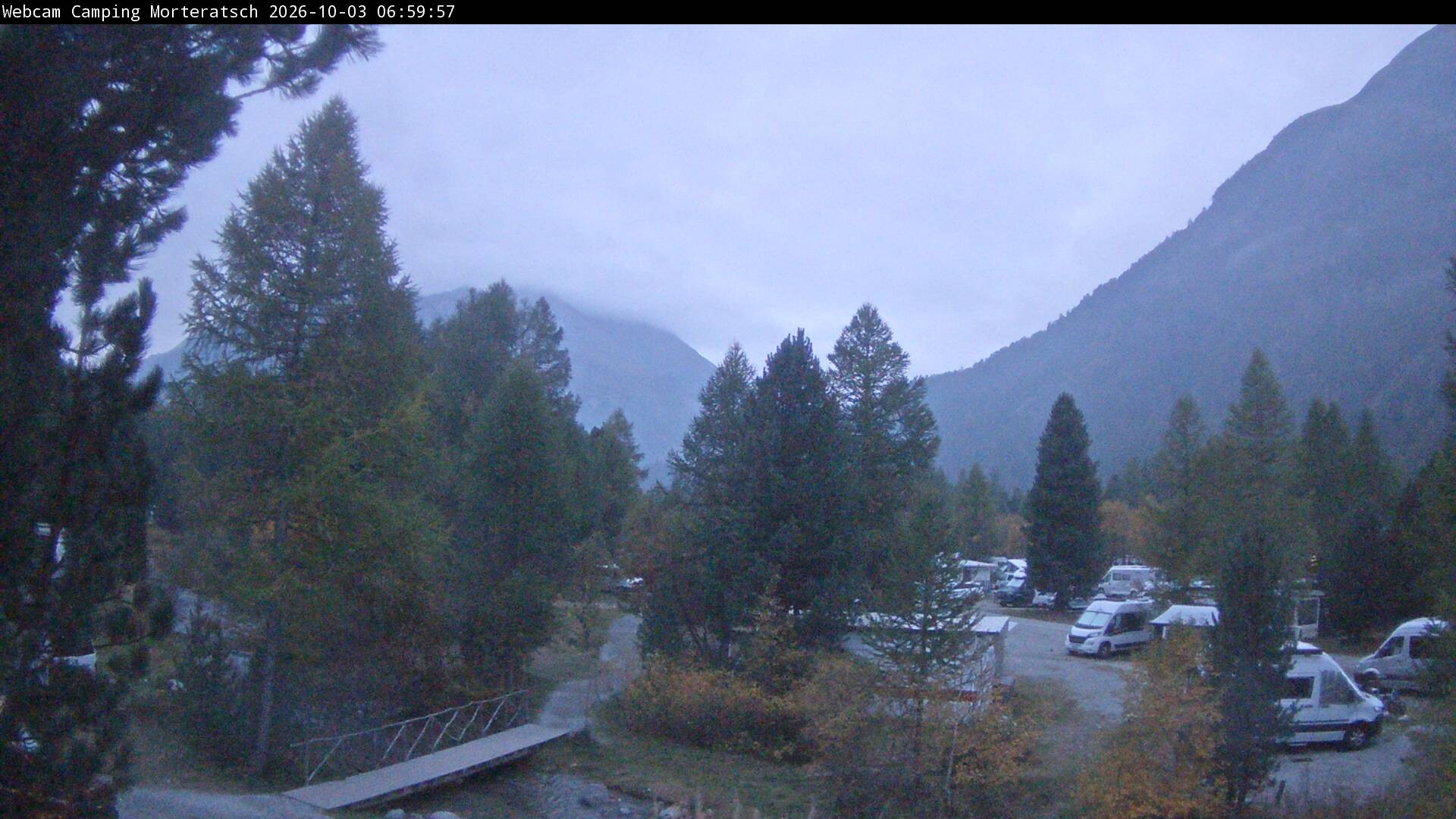 Archiv Foto Webcam Blick Campingplatz Morteratsch