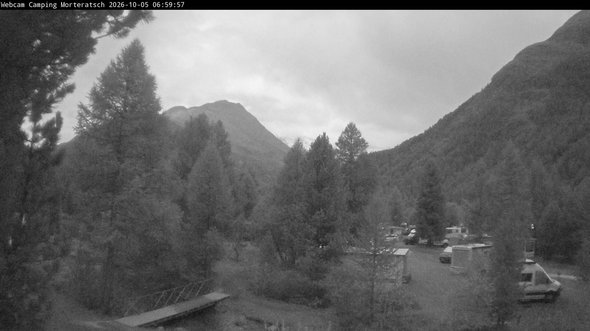 Archiv Foto Webcam Blick Campingplatz Morteratsch