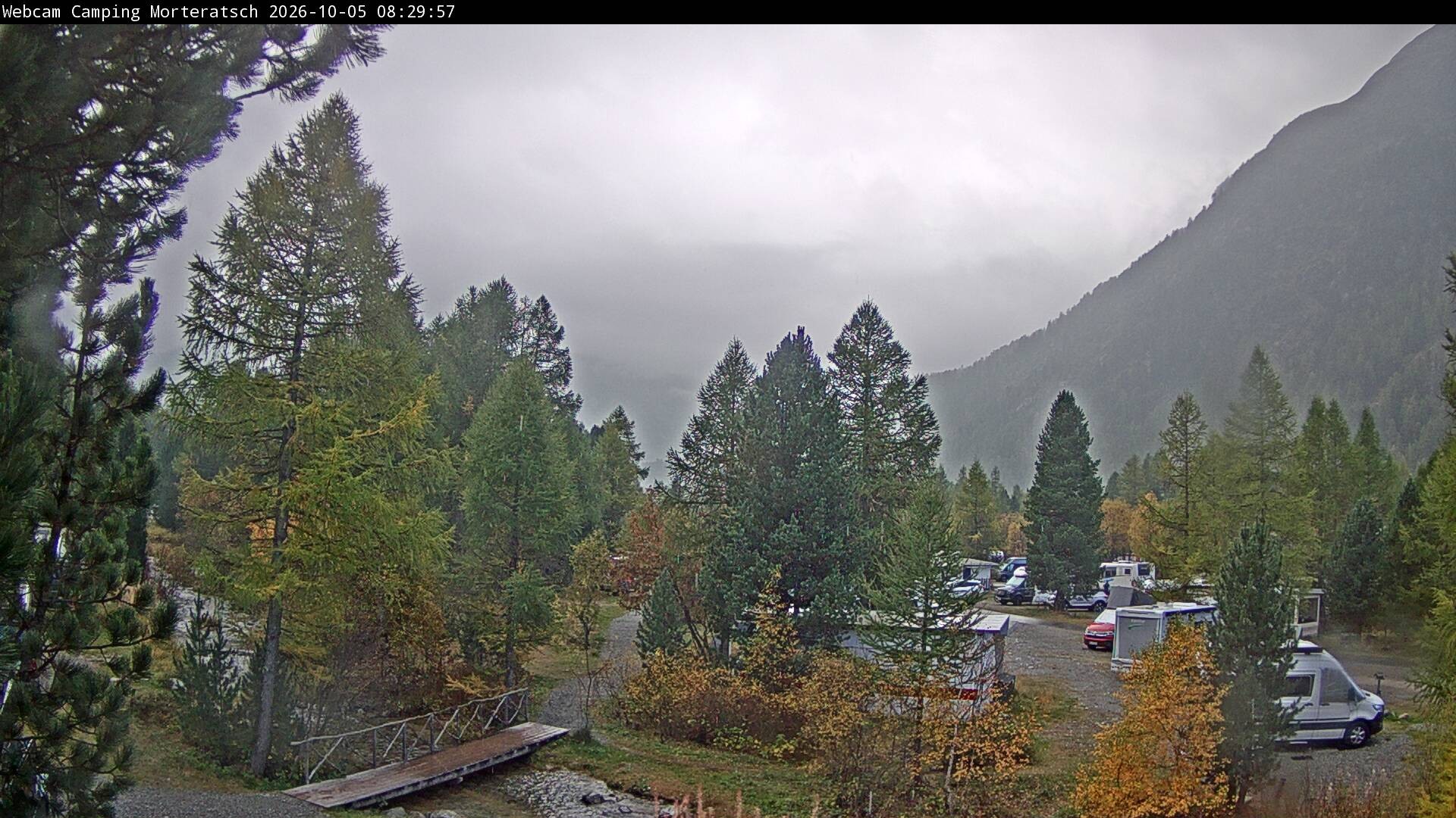 Archiv Foto Webcam Blick Campingplatz Morteratsch