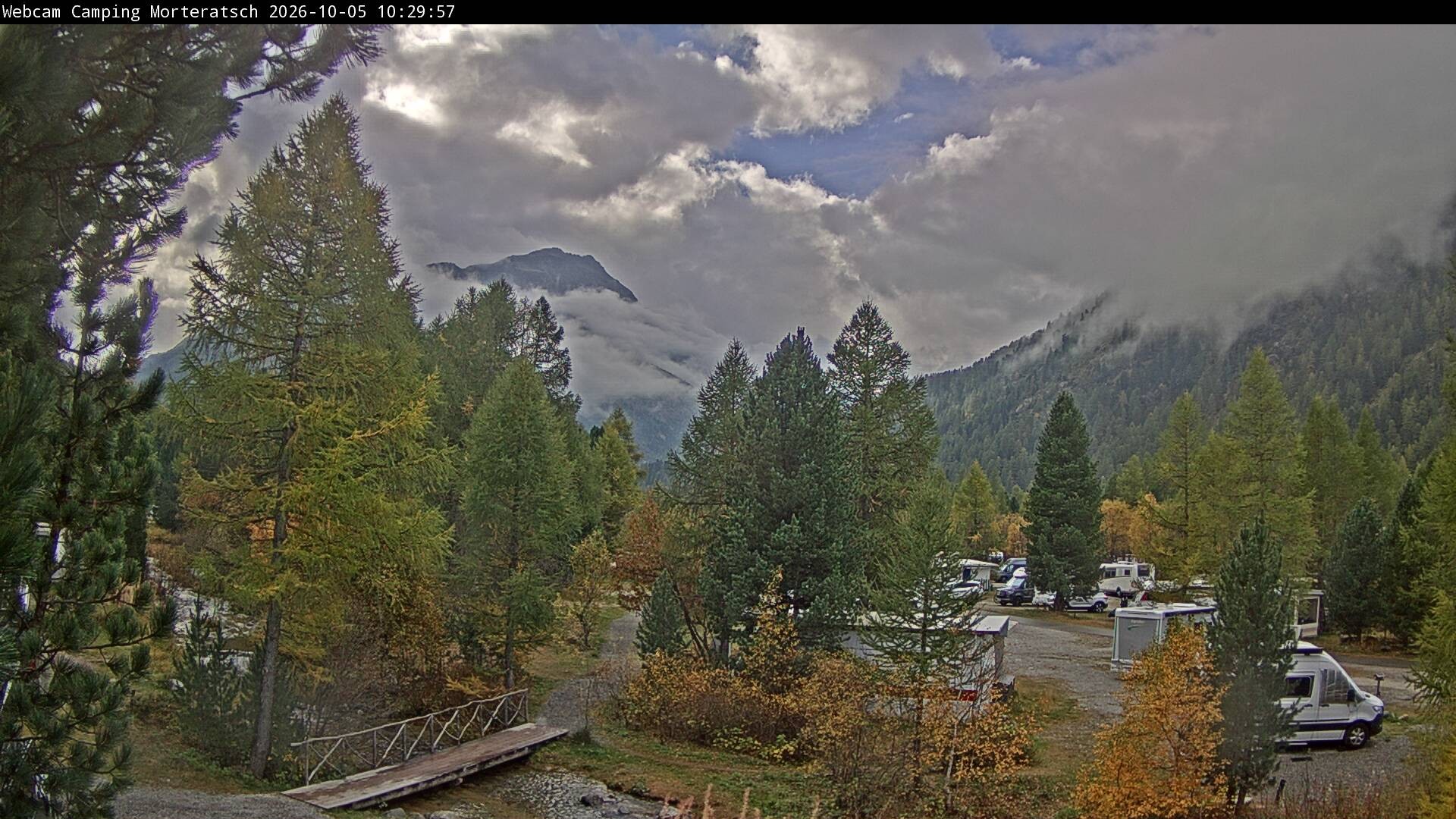 Archiv Foto Webcam Blick Campingplatz Morteratsch