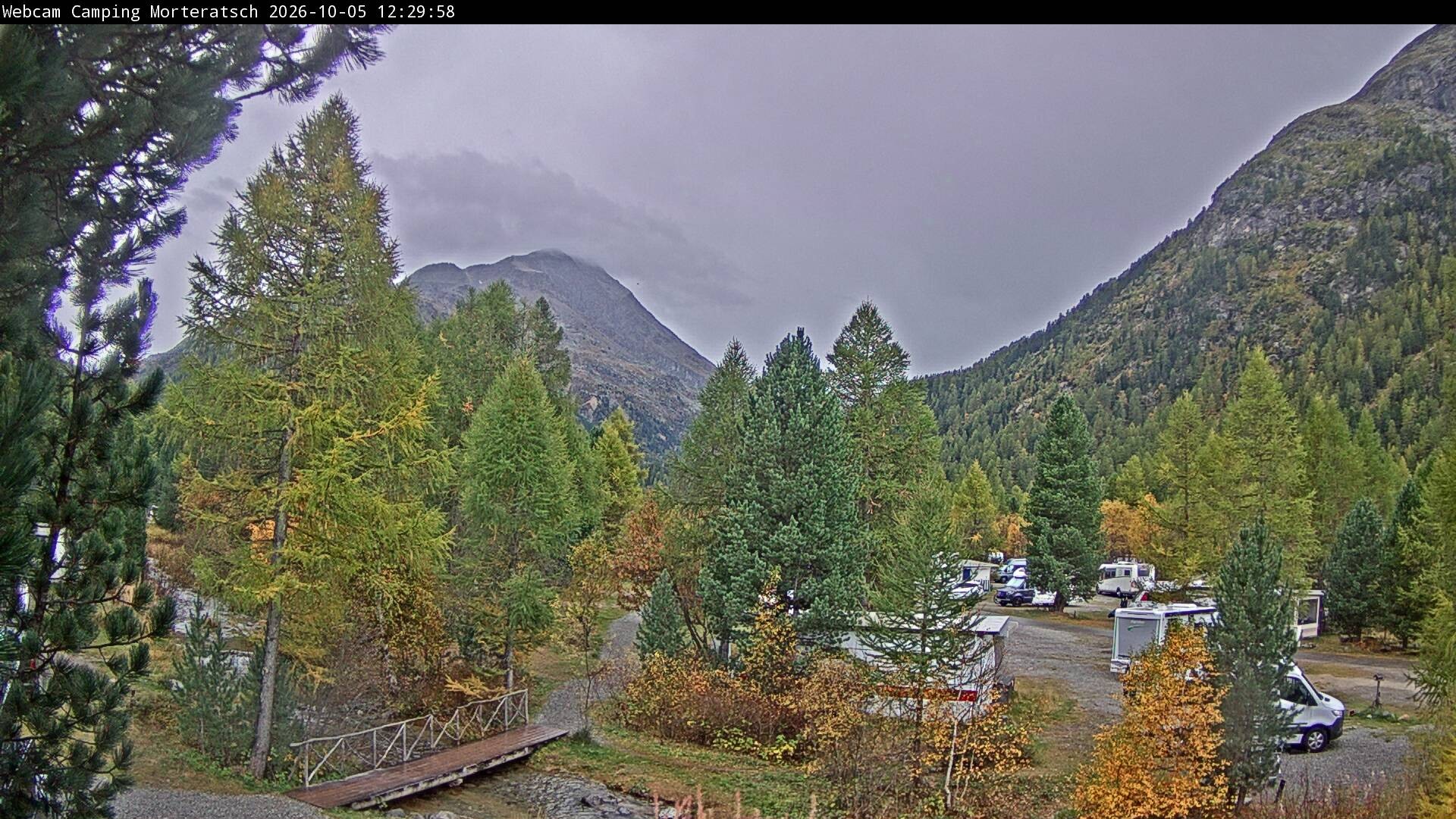 Archiv Foto Webcam Blick Campingplatz Morteratsch