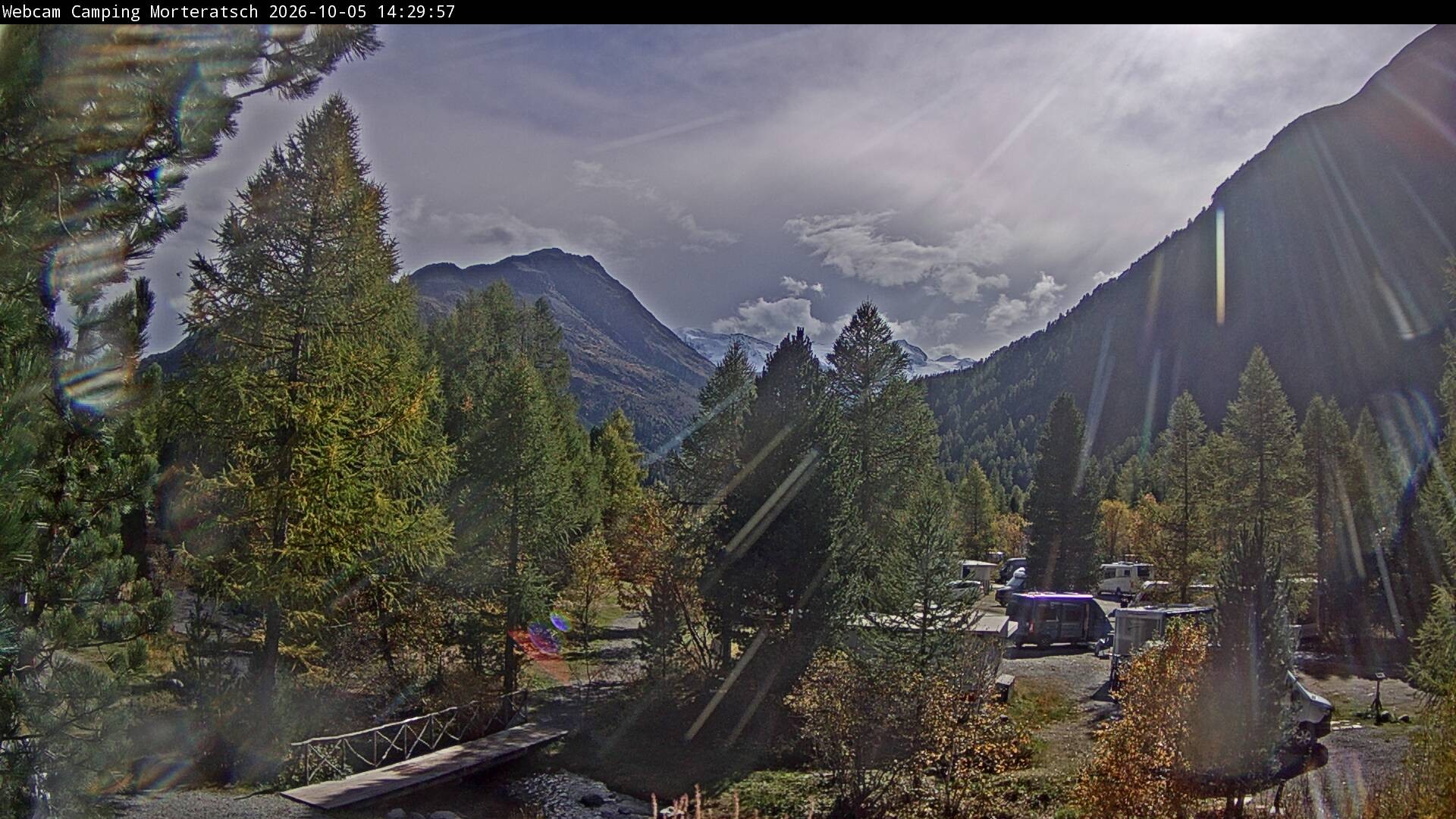 Archiv Foto Webcam Blick Campingplatz Morteratsch