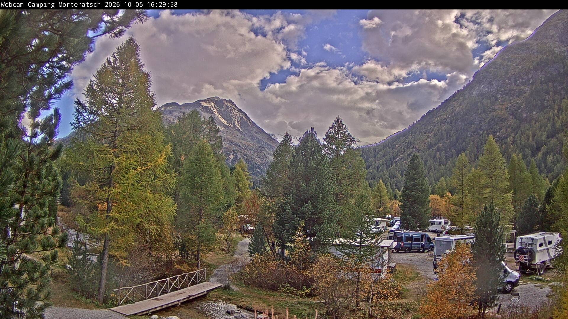 Archiv Foto Webcam Blick Campingplatz Morteratsch