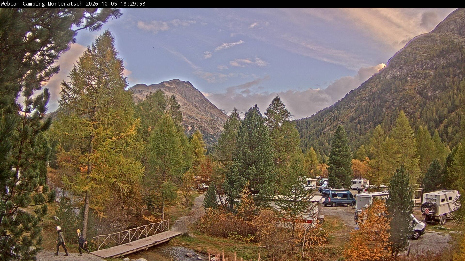 Archiv Foto Webcam Blick Campingplatz Morteratsch
