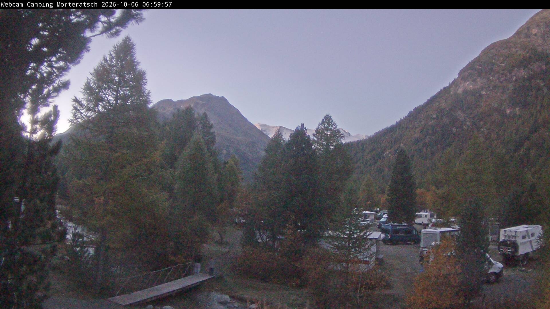 Archiv Foto Webcam Blick Campingplatz Morteratsch