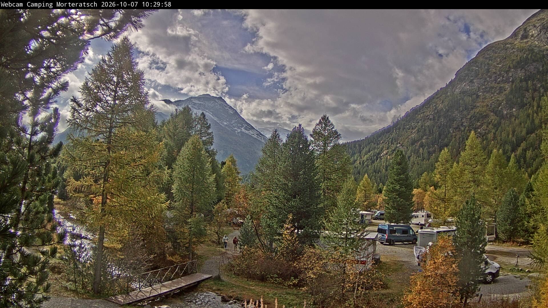 Archiv Foto Webcam Blick Campingplatz Morteratsch