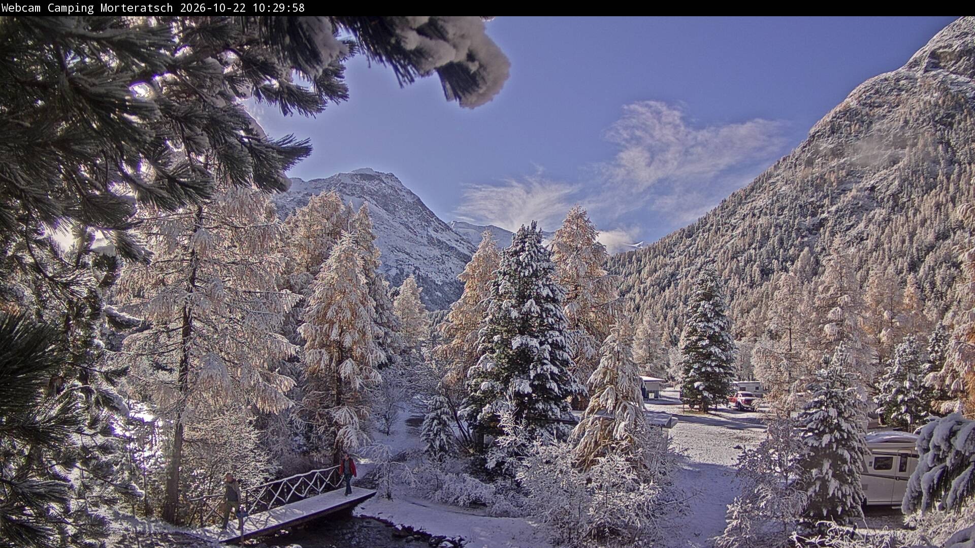 Archiv Foto Webcam Blick Campingplatz Morteratsch