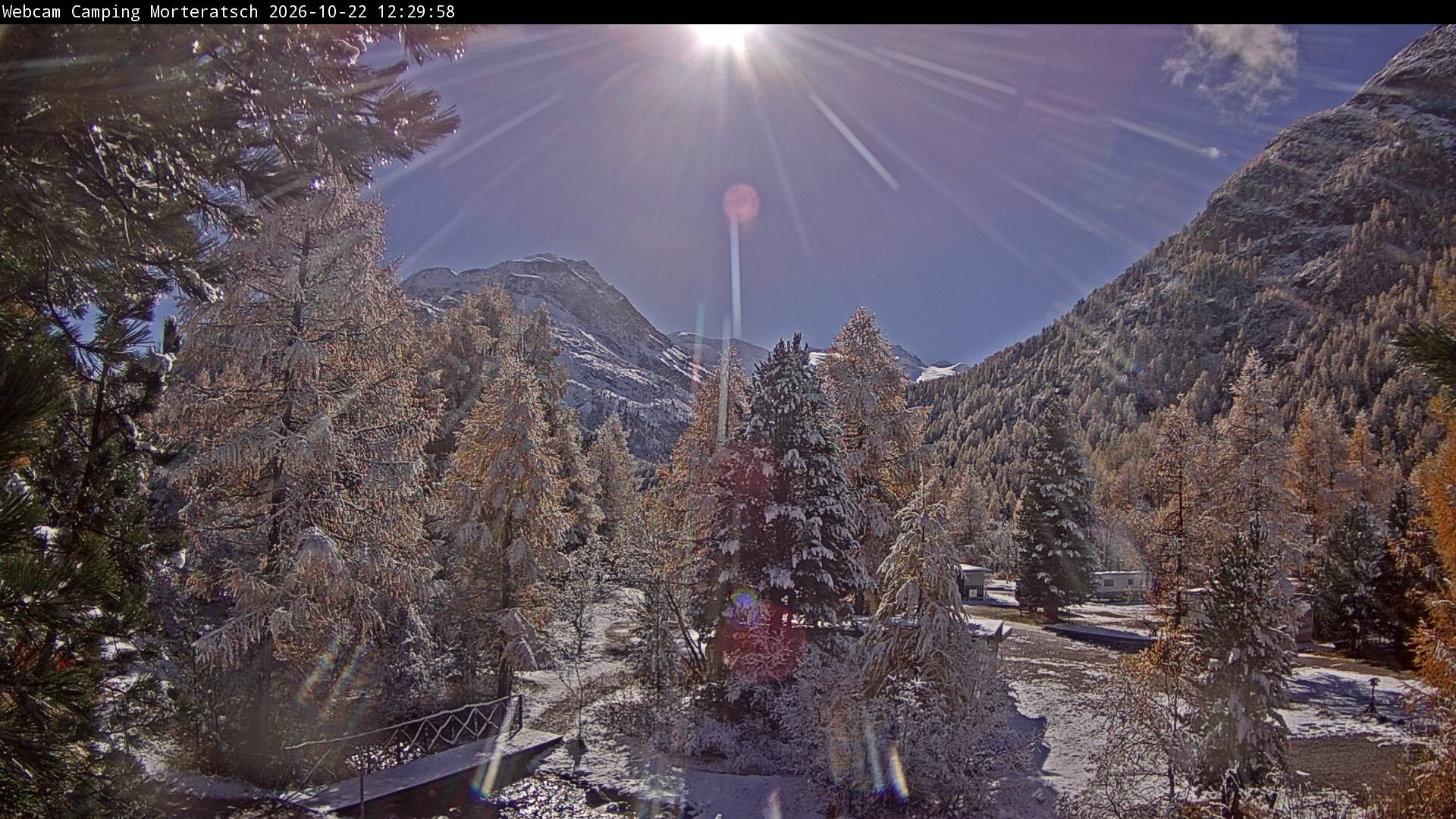 Archiv Foto Webcam Blick Campingplatz Morteratsch