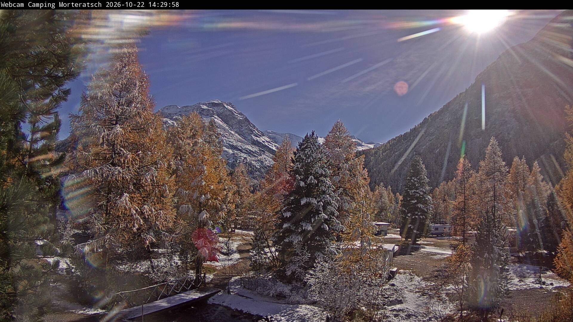 Archiv Foto Webcam Blick Campingplatz Morteratsch
