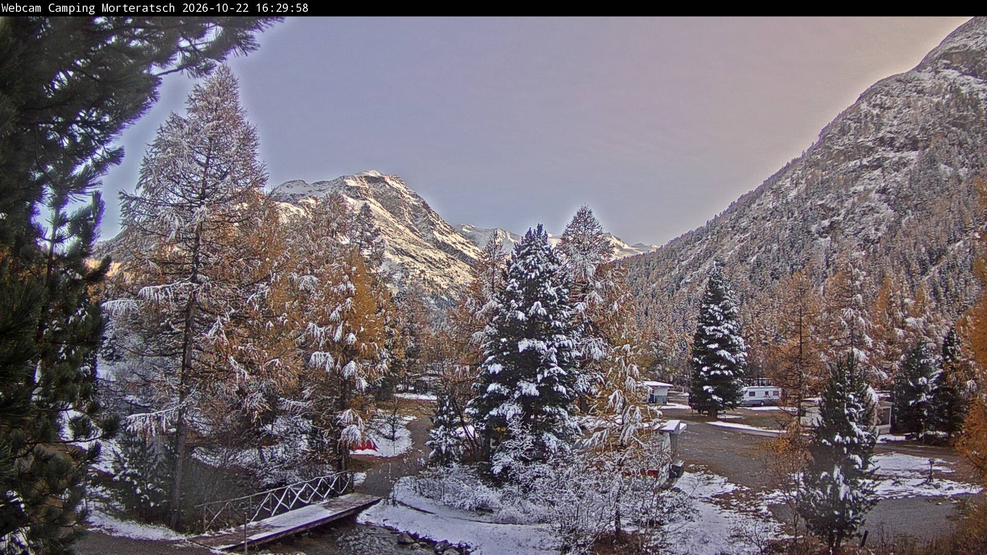 Archiv Foto Webcam Blick Campingplatz Morteratsch
