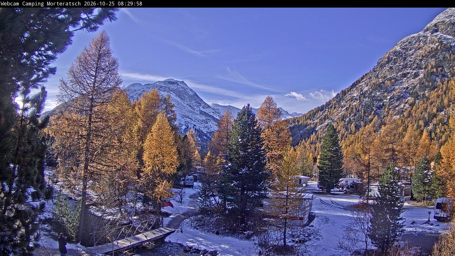 Archiv Foto Webcam Blick Campingplatz Morteratsch