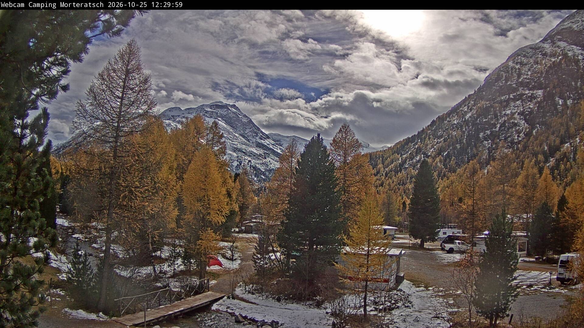 Archiv Foto Webcam Blick Campingplatz Morteratsch