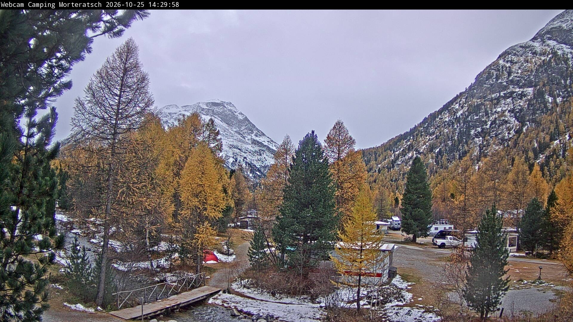 Archiv Foto Webcam Blick Campingplatz Morteratsch