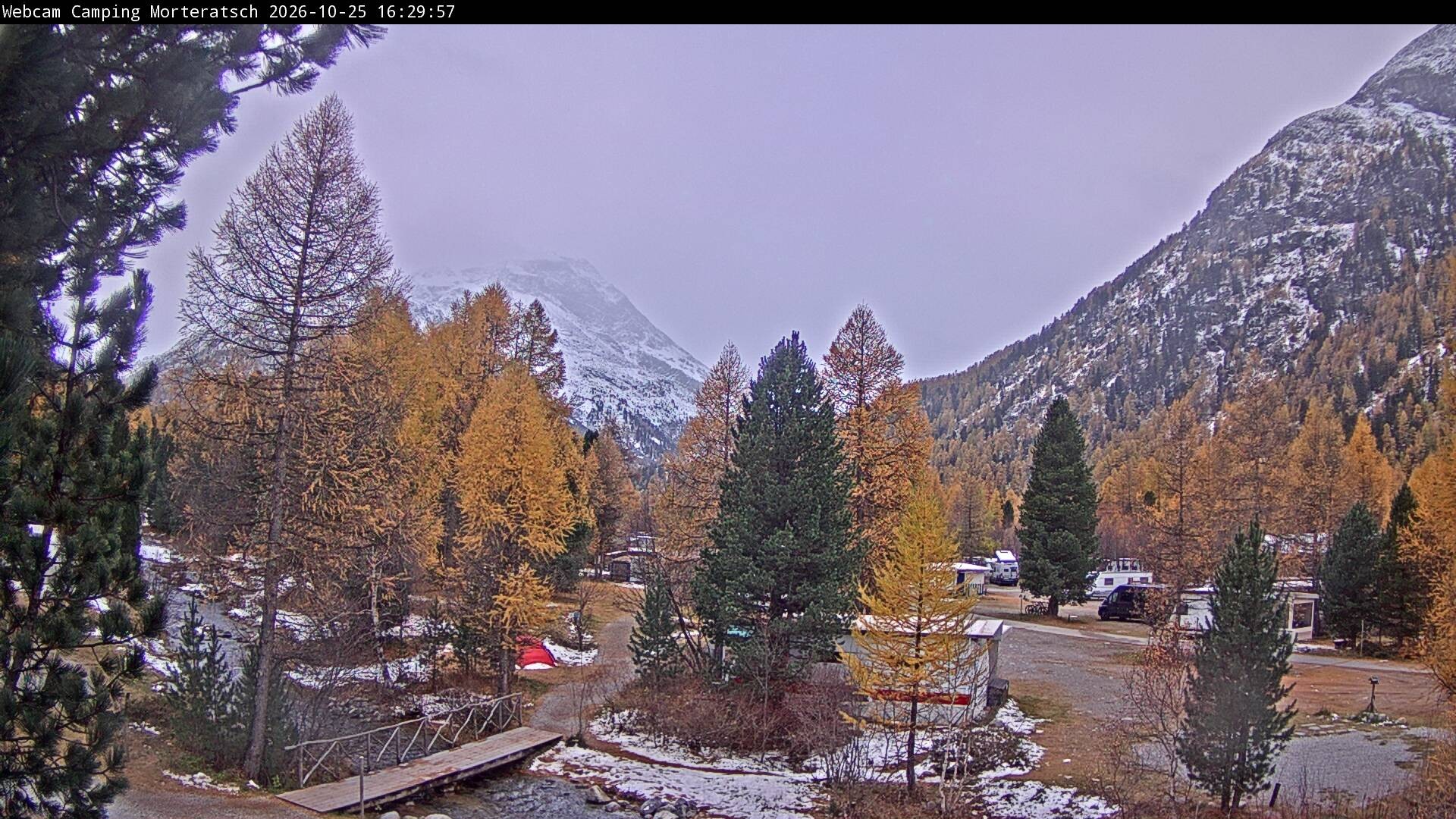 Archiv Foto Webcam Blick Campingplatz Morteratsch