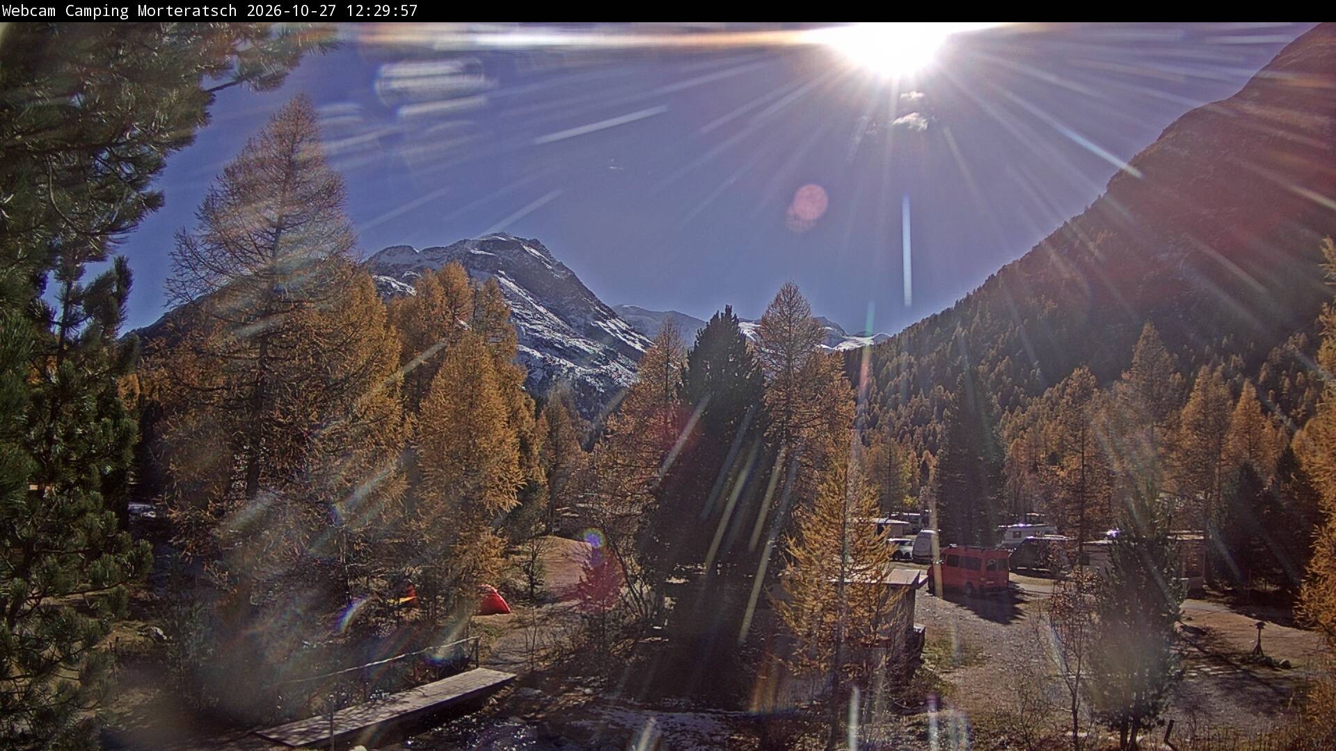 Archiv Foto Webcam Blick Campingplatz Morteratsch