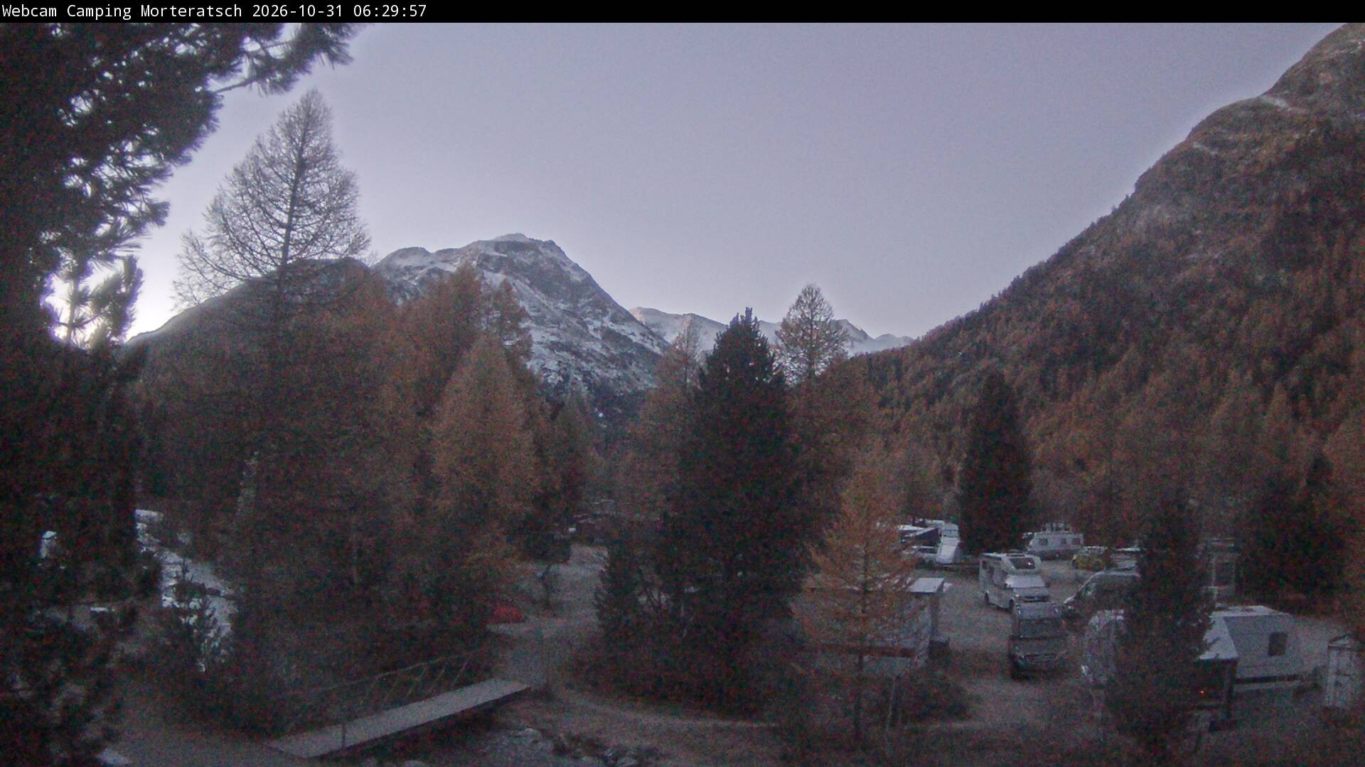 Archiv Foto Webcam Blick Campingplatz Morteratsch
