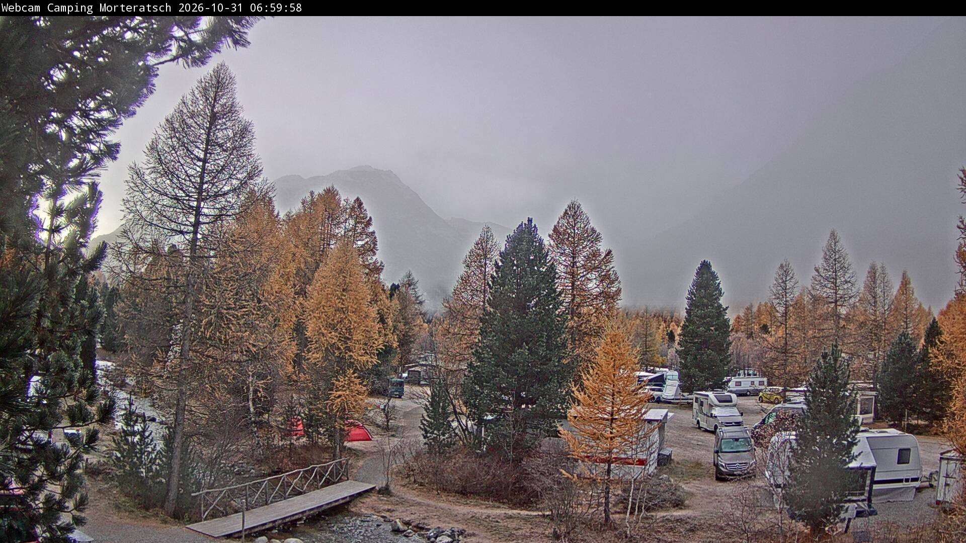 Archiv Foto Webcam Blick Campingplatz Morteratsch