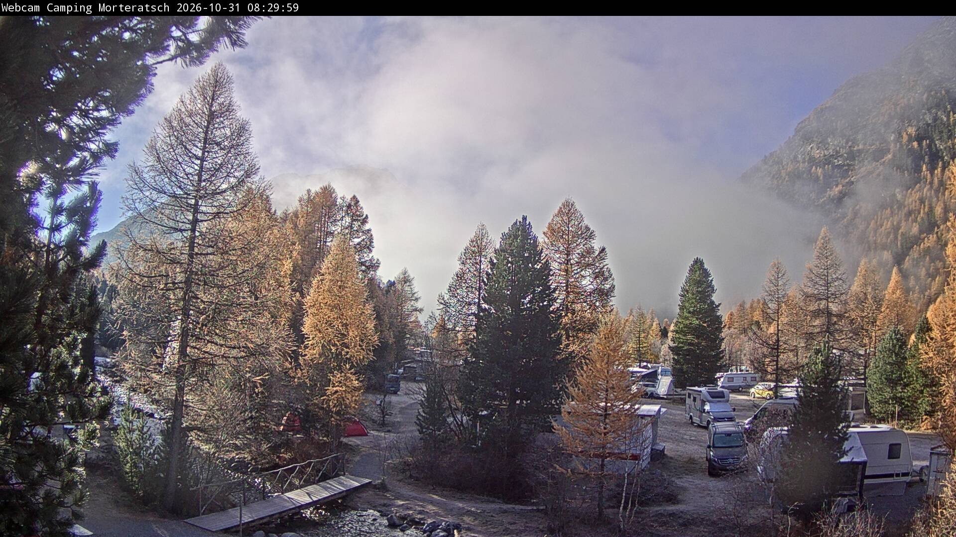 Archiv Foto Webcam Blick Campingplatz Morteratsch