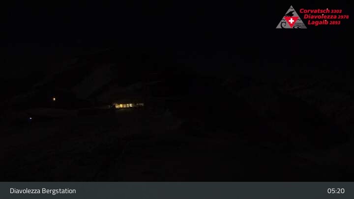 Archiv Foto Webcam Diavolezza: Berghaus Diavolezza