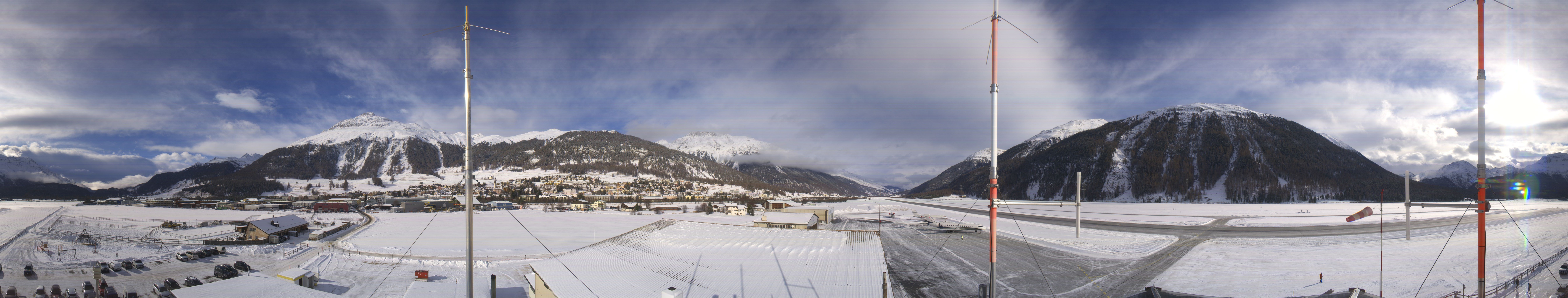 Archiv Foto Webcam Samedan I Flugplatz Richtung West