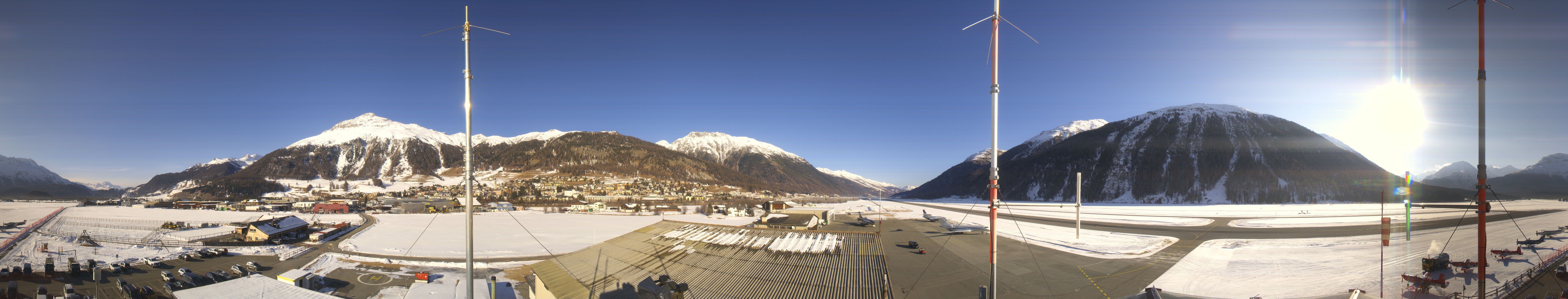 Archiv Foto Webcam Samedan I Flugplatz Richtung West