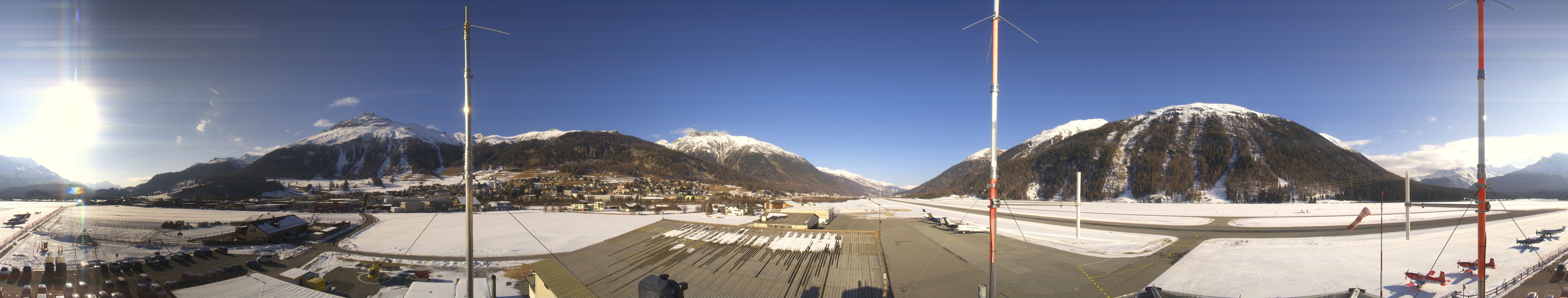 Archiv Foto Webcam Samedan I Flugplatz Richtung West