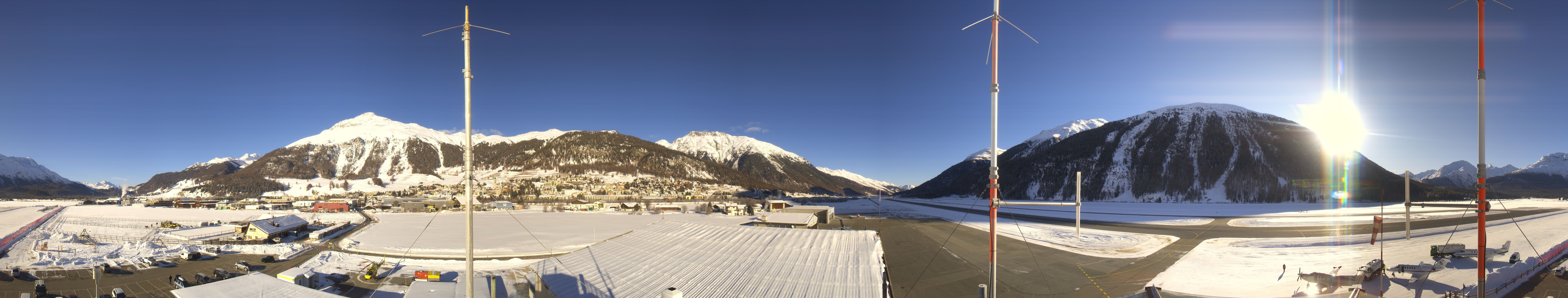 Archiv Foto Webcam Samedan I Flugplatz Richtung West