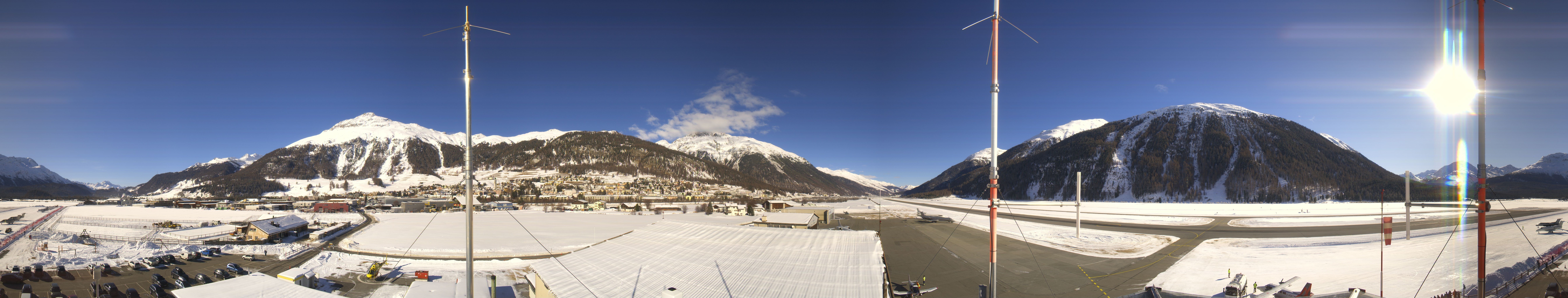 Archiv Foto Webcam Samedan I Flugplatz Richtung West